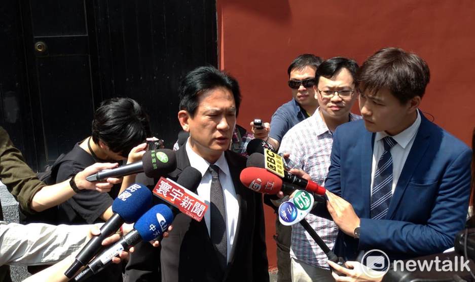 林俊憲也說，他與賴清德的立場一直沒變，反對修改遊戲規則。 圖:陳佩君/攝