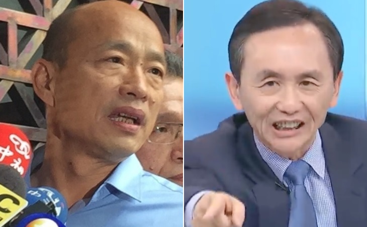 高雄市長韓國瑜（左）、美麗島電子報董事長吳子嘉（右）。 圖：新頭殼合成