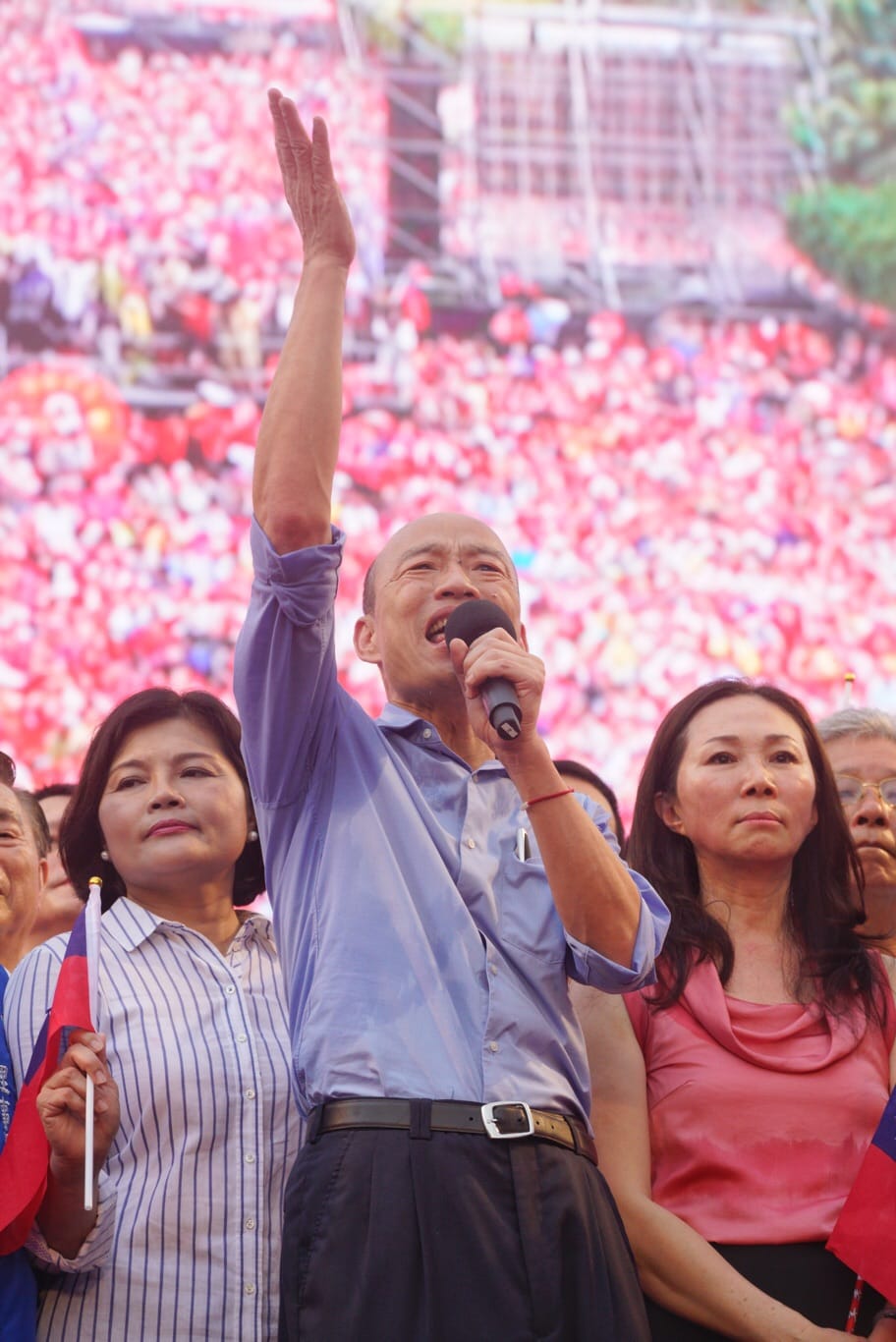 國民黨總統初選民調出爐，高雄市長韓國瑜以44.8%懸殊比例取得出線。 圖：張良一/攝（資料照片）