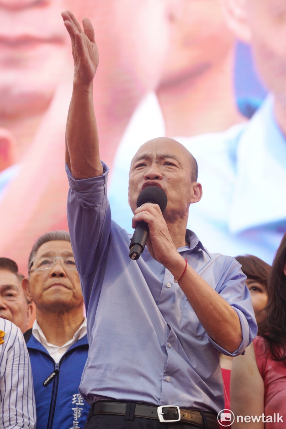 韓表示，真的非常感謝大家，也非常抱歉，這段時間，因為支持韓國瑜，很多支持者，被批判為非理性，被抹黑、被分化、被標籤化。 圖：張良一 / 攝