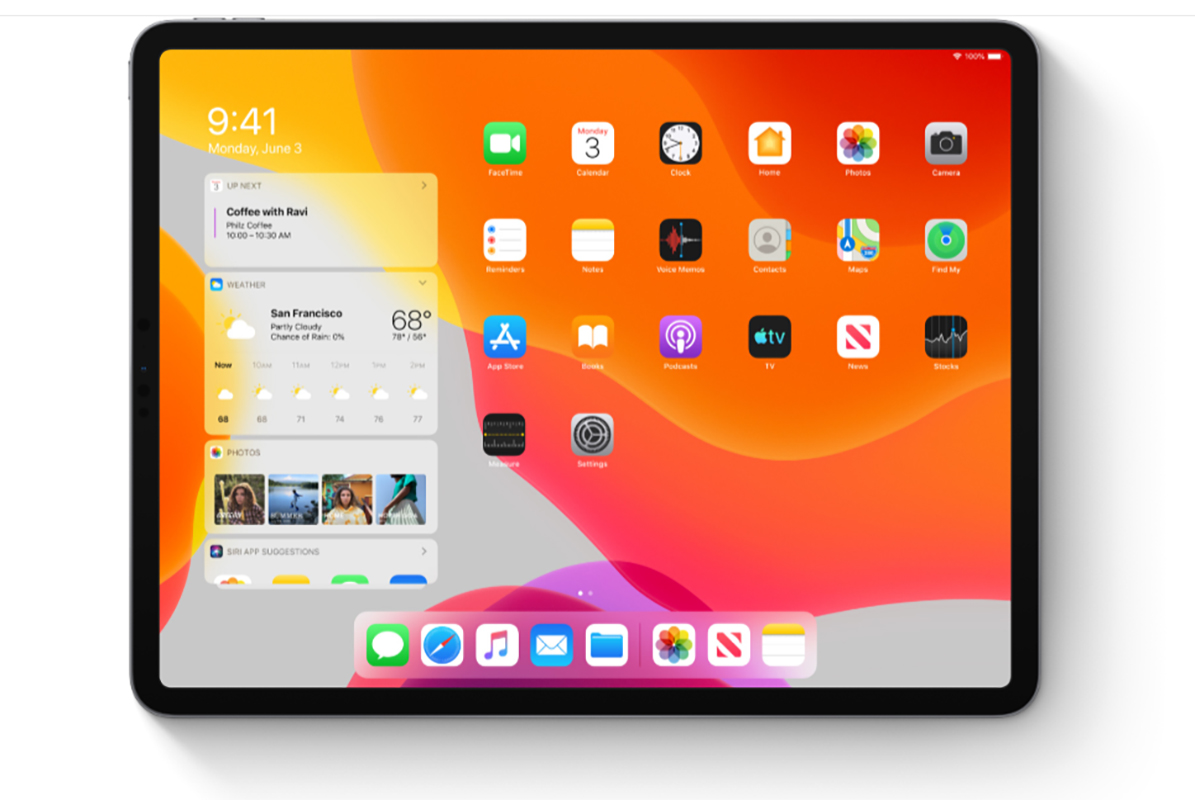 全新的iPadOS擁有更接近電腦使用的功能與操作方式。 圖／翻攝蘋果官網
