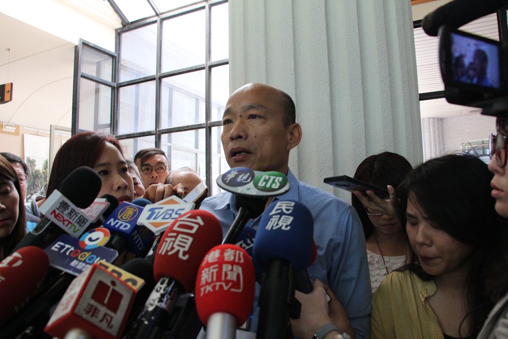 韓國瑜表示今天五人小組詢問他的參選意願，他重申Yes, I do。 圖：高雄市政府／提供