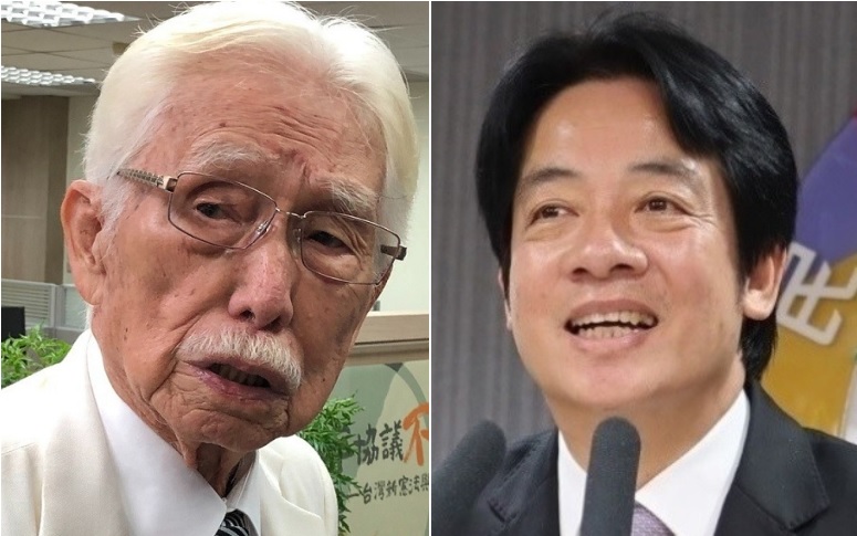 前總統府資政辜寬敏（左）、前行政院長賴清德（右）。 圖：新頭殼合成