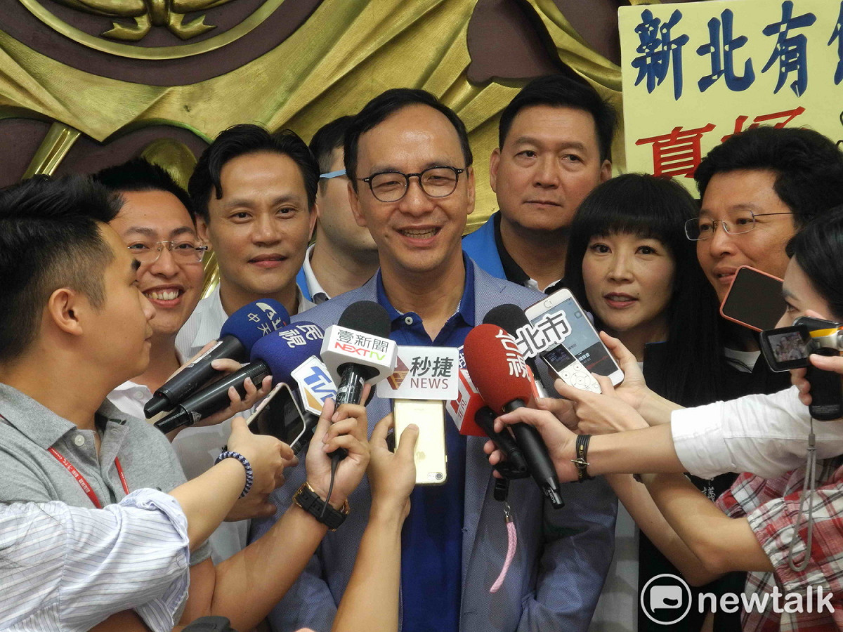 朱立倫今天受訪表示，尊重前立法院長王金平的決定，他相信王不會脫黨參選。 圖：王峻昌/攝