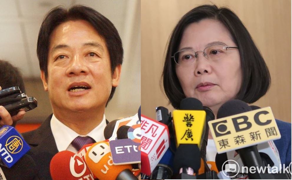 前行政院長賴清德和總統蔡英文。 圖：新頭殼合成（資料照片）