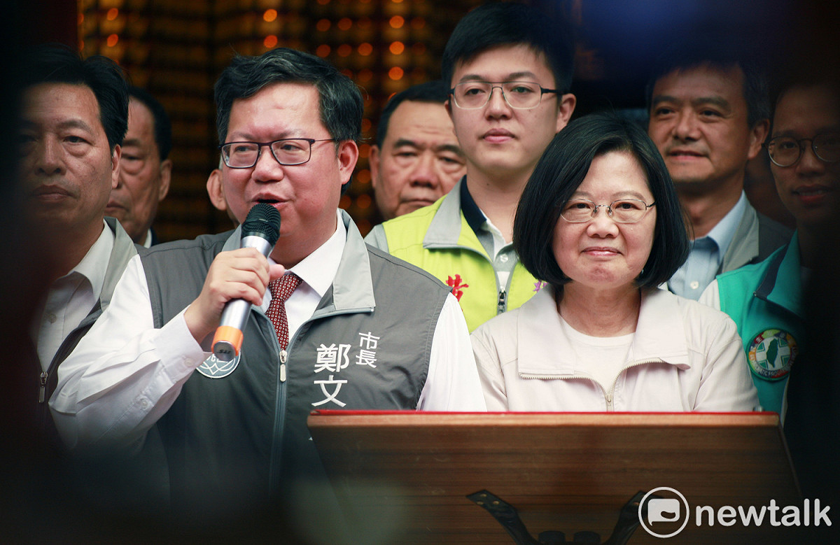 鄭文燦說，其實他公開支持小英很久了，現在已經進入初選階段，所以決定把自己的立場再說清楚。 圖：林昀真/攝