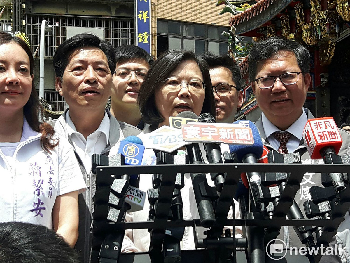 蔡英文強調，不論誰在初選民調中勝出，民進黨都會團結打2020的這一場選戰。  圖：林昀真／攝