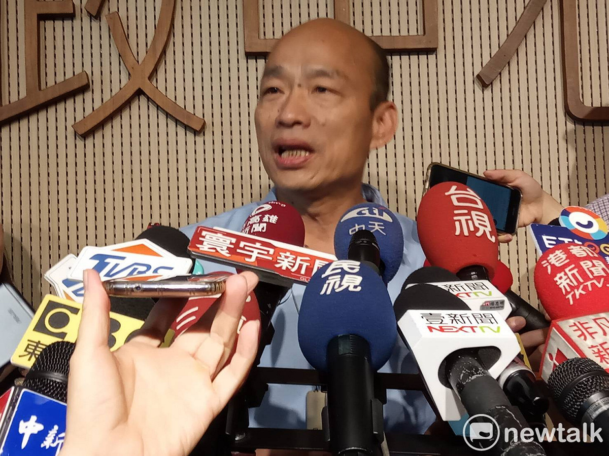 韓國瑜呼籲韓粉在網路發言要理性。 圖  :  孫家銘／攝（資料照）