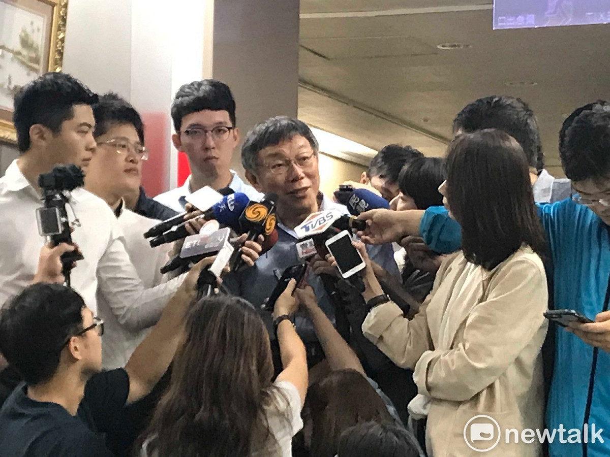 對於香港反送中，台北市長柯文哲今日說，「其實民主自由都不是天上掉下來的」。 圖：周煊惠 ／攝