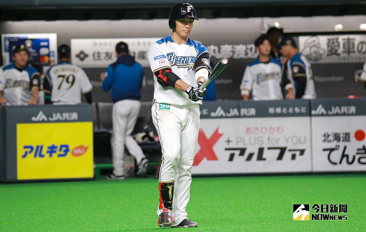 日本火腿鬥士隊外野手王柏融。 圖／記者葉政勳攝 , 2019.03.30