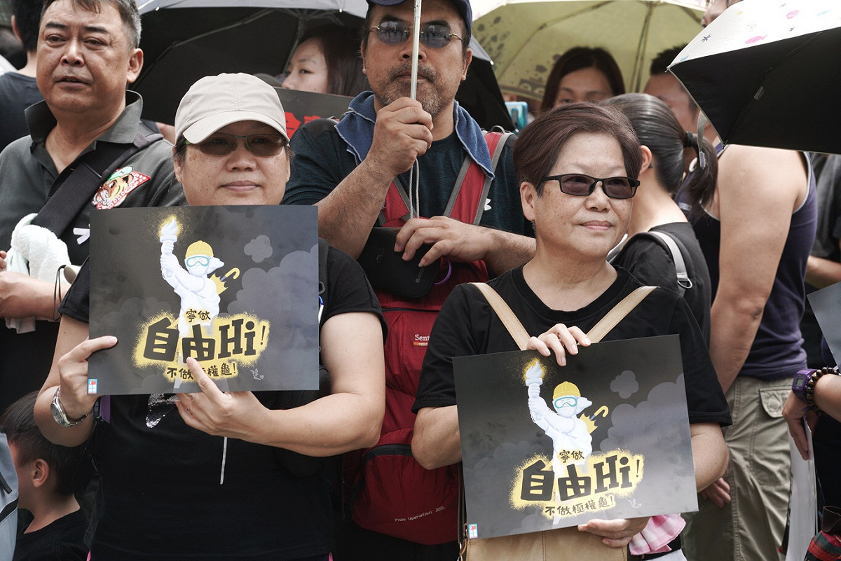 香港媽媽站出來。 圖：張良一/攝