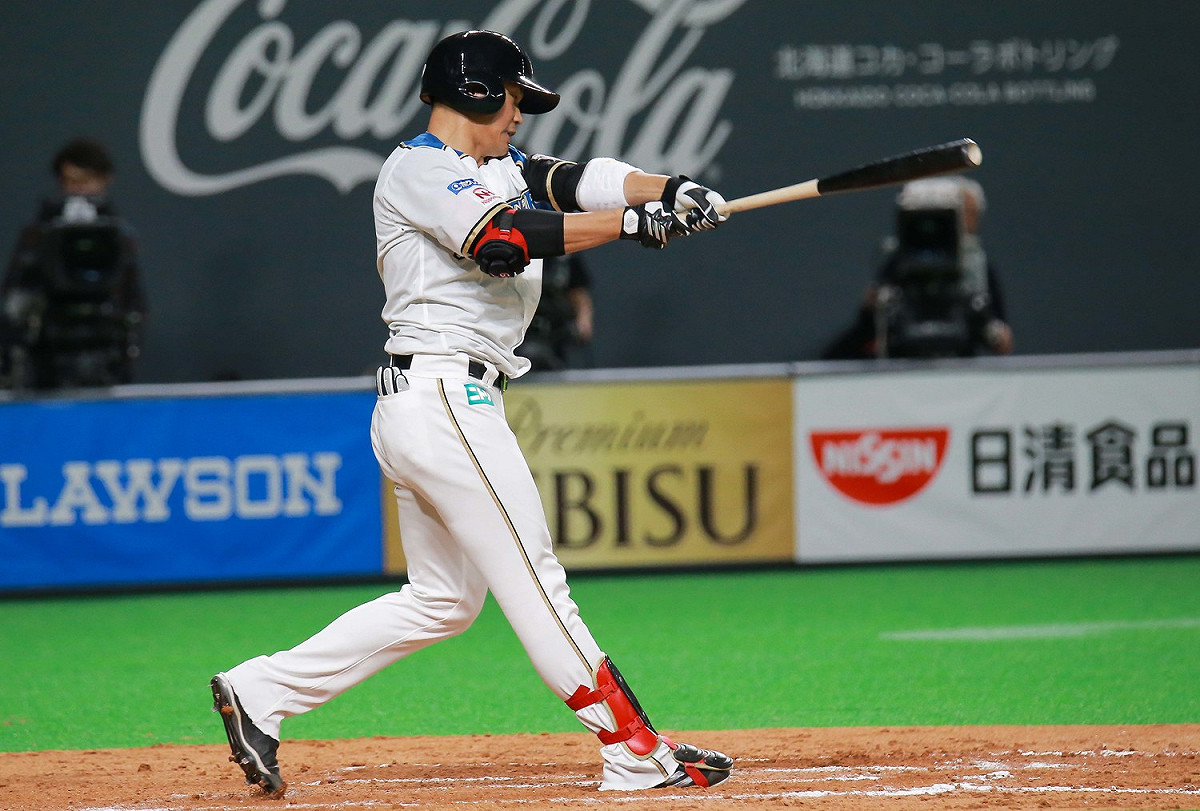 北海道火腿鬥士隊外野手王柏融。 圖／記者葉政勳攝 , 2019.03.30