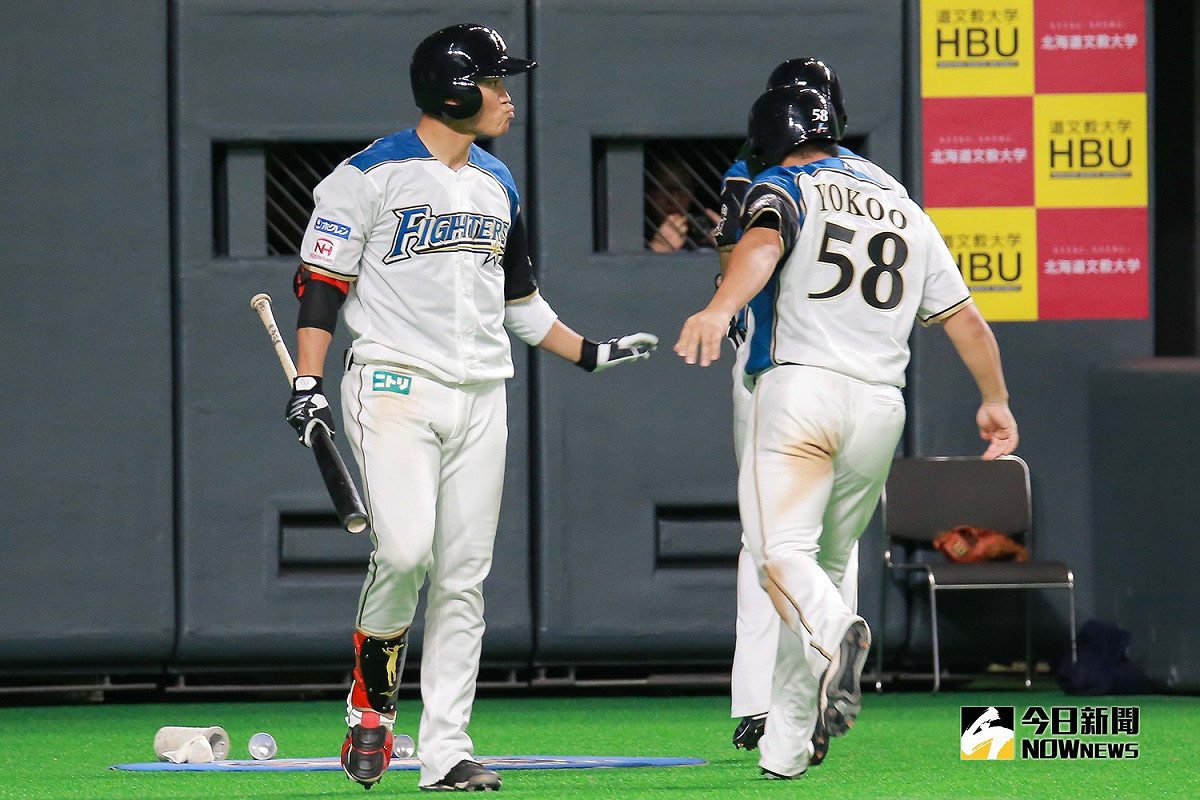 日本火腿鬥士隊外野手王柏融。 圖／記者葉政勳攝 , 2019.03.30