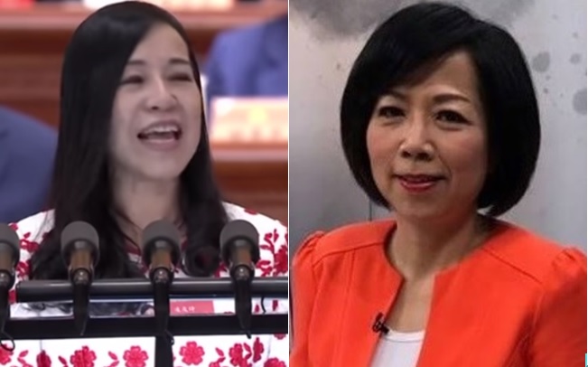 藍營名嘴黃智賢（右）、台灣籍香港區政協委員凌友詩（左）接連在「海峽論壇」發表親中言論，引發台灣網友怒批「叛國」。 圖：新頭殼合成