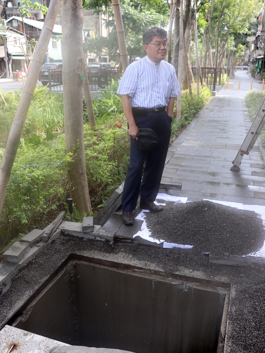 台中市議員李中質疑綠川浪費水、電資源。 市議員李中/提供