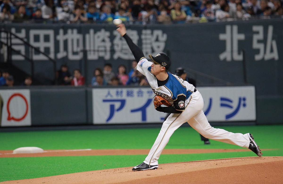 火腿先發投手上澤直之。 圖／葉政勳攝