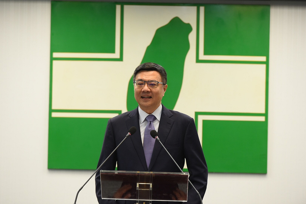 黨主席卓榮泰致詞時表示，今天是全黨要交付重要責任給蔡總統的時候。 圖/民進黨提供