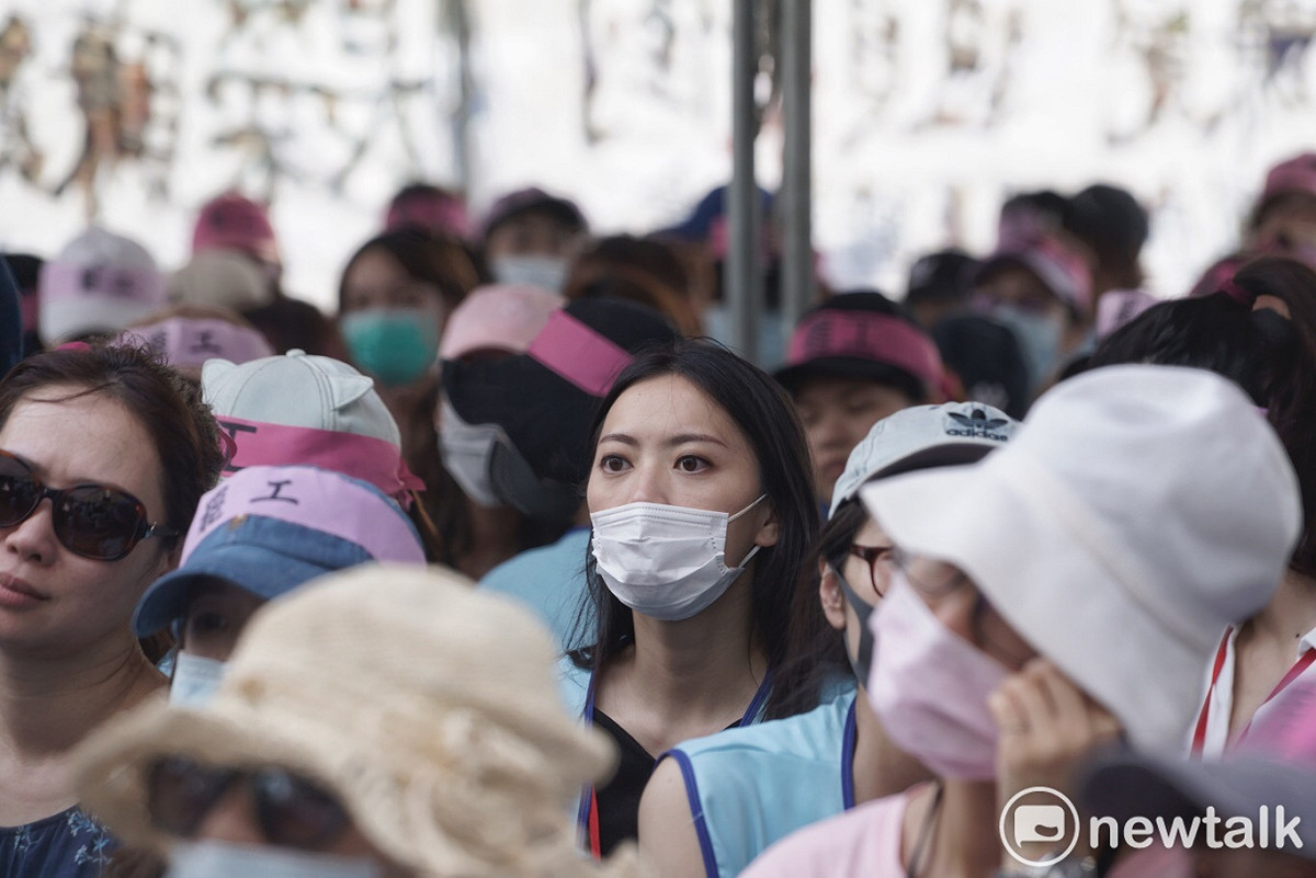 參加長榮長榮罷工的員工。 圖 : 張良一/ 攝(資料畫面)