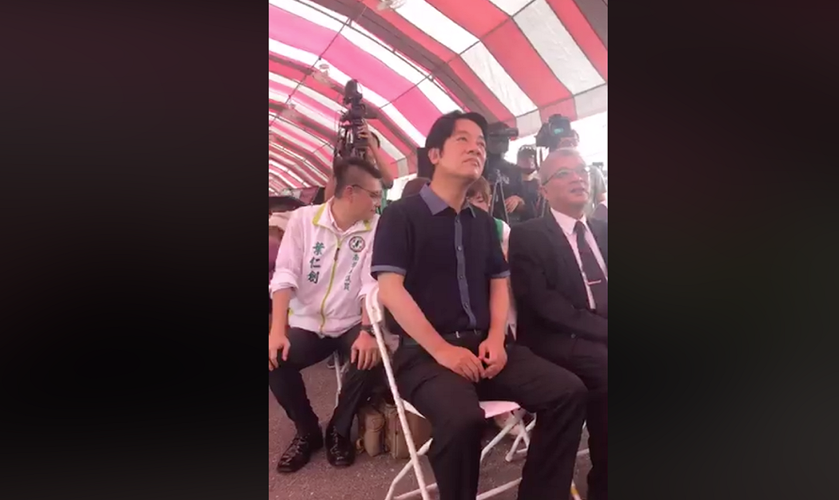 前行政院長賴清德出席台南廣播節目主持人阿羚聽友見面會。 圖：擷自台灣羚聲臉書影片