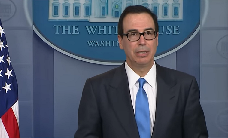 美國財政部長努勤（Steven Mnuchin）據傳握有對台軍售決策權，努勤也將會出席本周的川習會。 圖：翻攝自Youtube