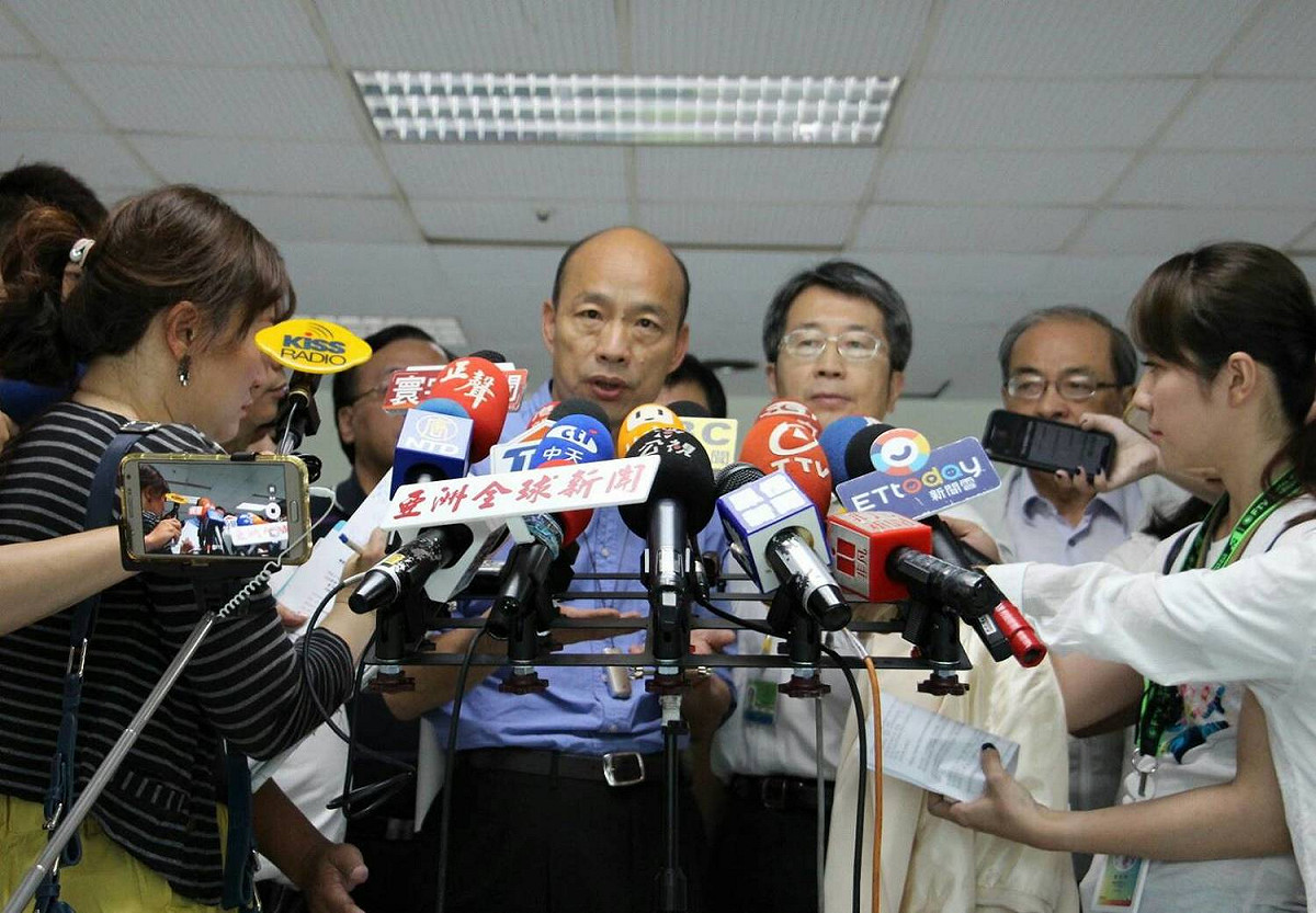 韓國瑜覺得國民黨初選民調應該要公平公正。 圖  :   孫家銘／攝（資料照片）