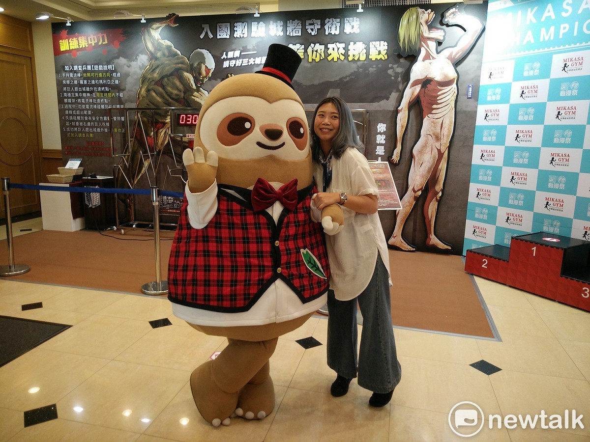 現場有人氣動漫人偶與粉絲互動。 唐復年/攝