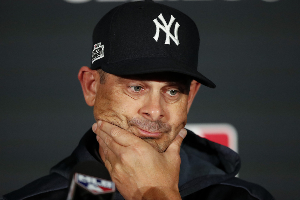 洋基隊總教練Aaron Boone。 圖／美聯社／達志影像