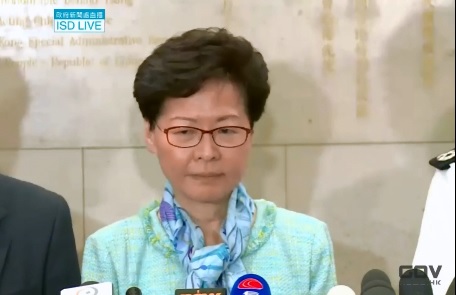香港特首林鄭月娥今承認「逃犯條例」完全失敗，民團體民間人權陣線召集人岑子杰不滿，表示，不排除再舉辦示威活動。 圖：翻攝香港政府官方臉書