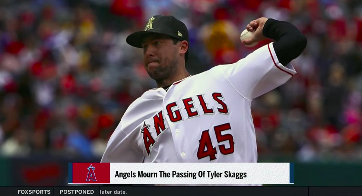 天使隊投手Tyler Skaggs驟逝。 圖／翻攝自youtube