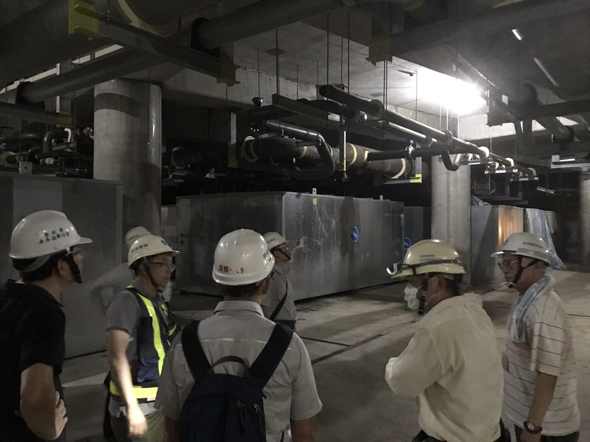 北市建管處今赴大巨蛋會勘。 圖：北市建管處 / 提供