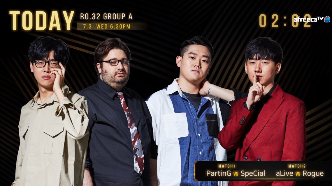 GSL第三季CodeS昨日開打，最終由Rogue（右一）、SpeCial（左二）成功晉級。 圖：翻攝自afreecaTV
