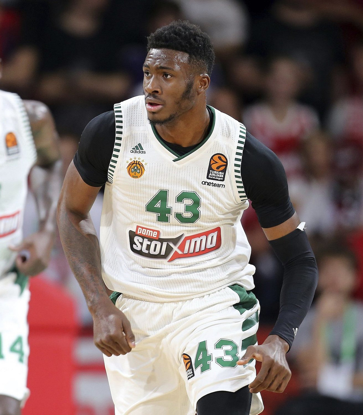 公鹿「字母哥」Giannis Antetokounmpo的親哥哥Thanasis Antetokounmpo。 圖／美聯社／達志影像