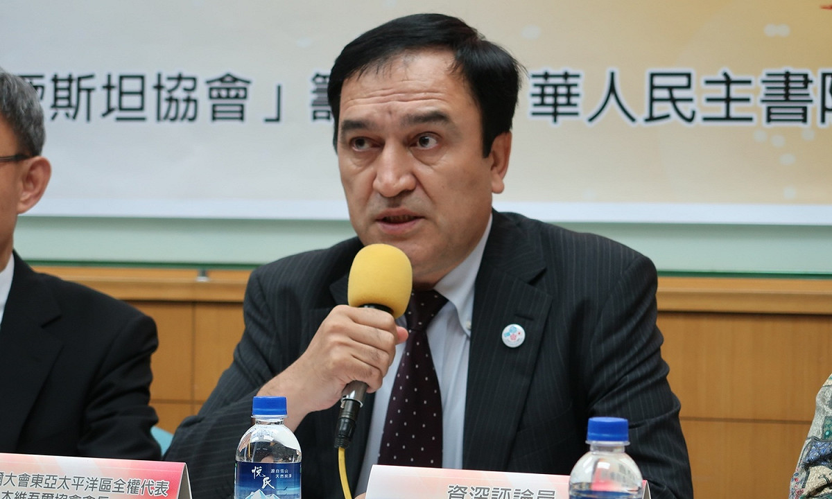 世界維吾爾大會東亞太平洋區全權代表、日本維吾爾協會會長伊里哈木。 圖：林朝億/攝