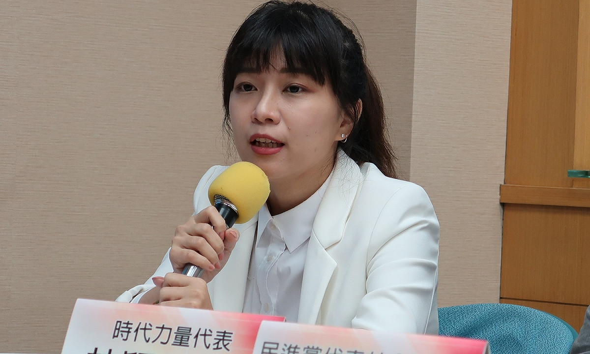 時代力量台北市議員林穎孟。 圖：林朝億/攝
