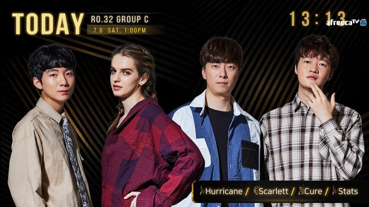 GSL第三季CodeS第一週結束，由Stats（右一）、Cure（右二）成功晉級。 圖：翻攝自Twitch