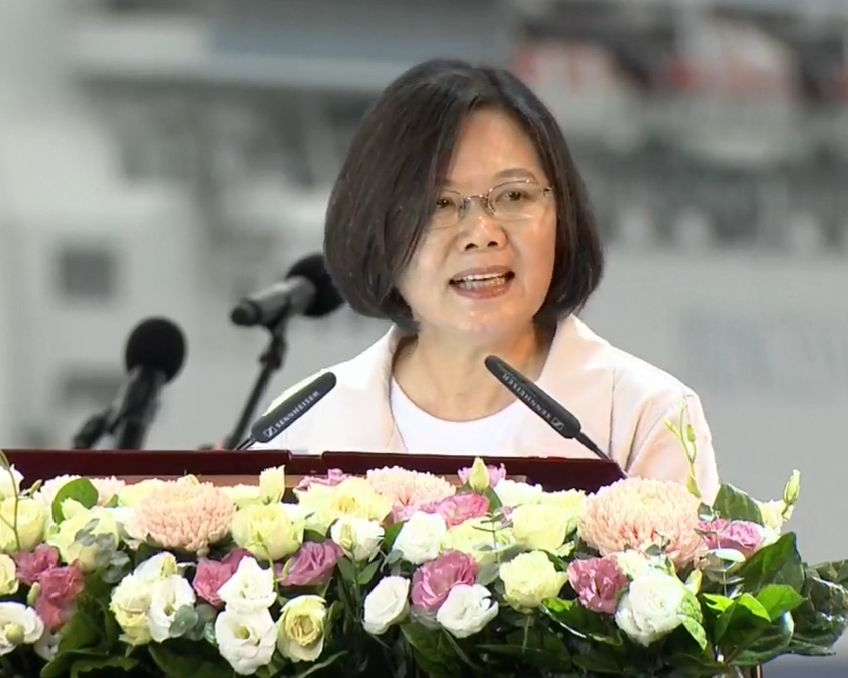總統蔡英文今（6）日出席公視台語台開台典禮。 圖：翻攝自 公視台語台 臉書