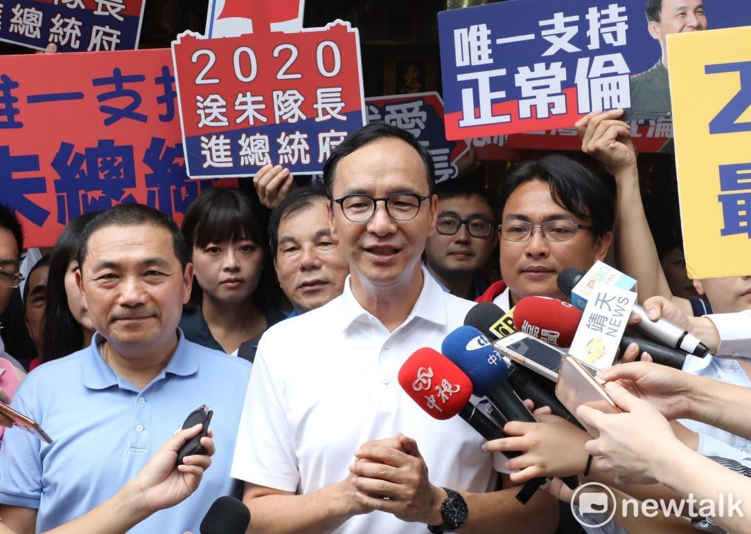 朱立倫遭黃創夏質疑與韓國瑜有利益的交換。 圖：林昀真／攝