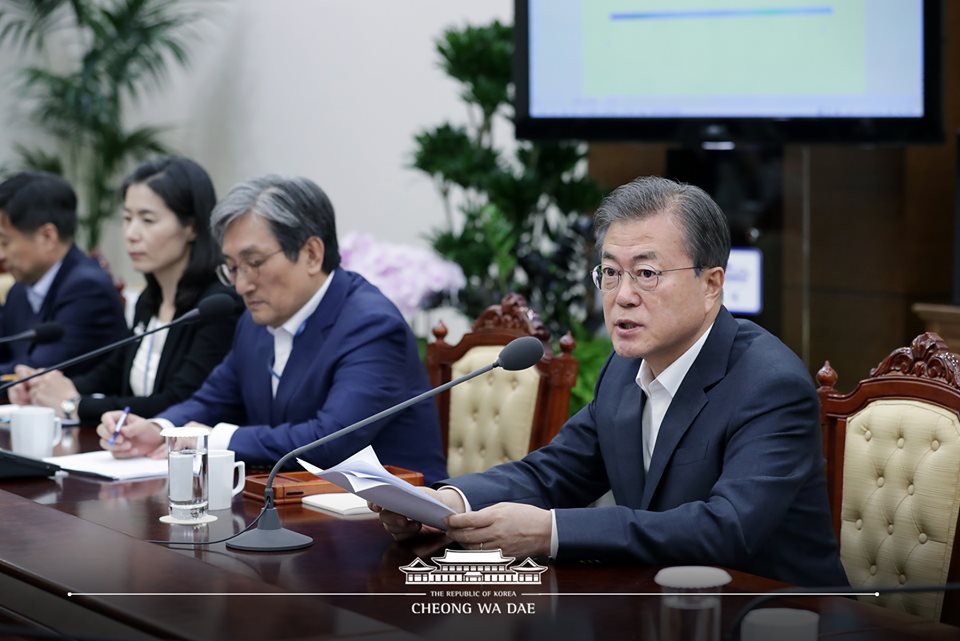 韓國總統文在寅。 圖：翻攝青瓦台臉書