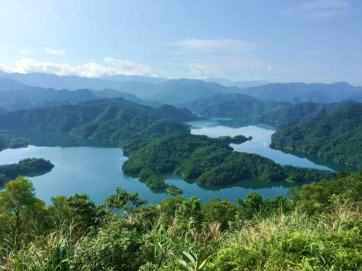 千島湖鱷魚島因為島嶼形狀神似鱷魚而聞名。 圖：新北市政府／提供
