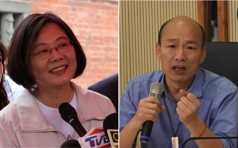 總統蔡英文（左）、高雄市長韓國瑜（右）。 圖：新頭殼合成
