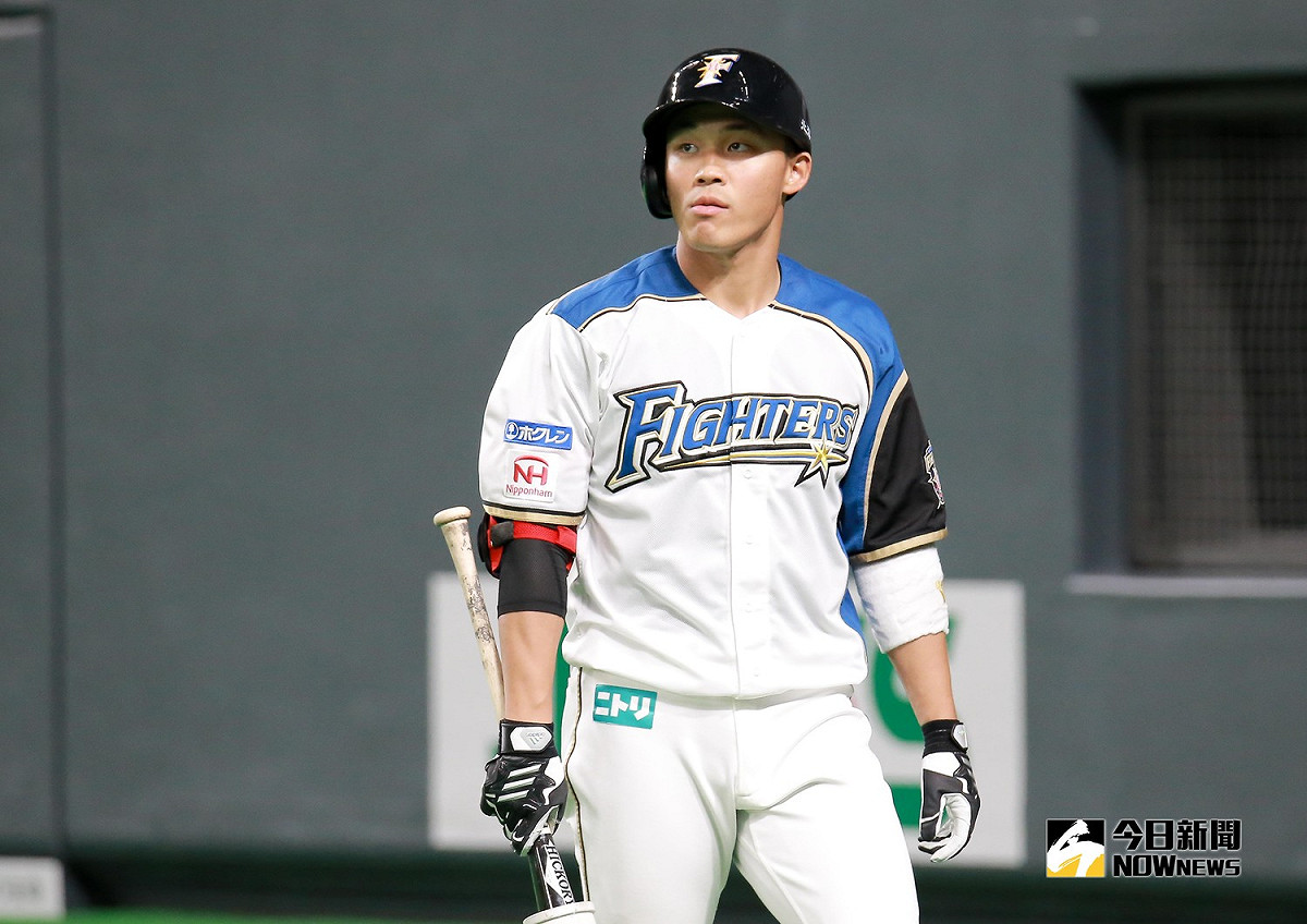 日本火腿鬥士隊外野手王柏融。 圖／記者葉政勳攝 , 2019.03.29