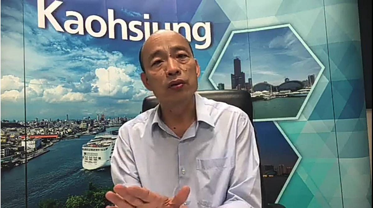 國民黨總統初選民調勝出的高雄市長韓國瑜。 圖：翻攝韓國瑜臉書直播