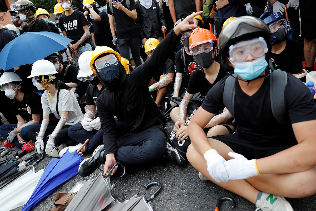 近來香港反送中戰場也延燒到美國社會中，令國際社會對於香港問題更加關注。 圖：達志影像/路透社(資料照片)