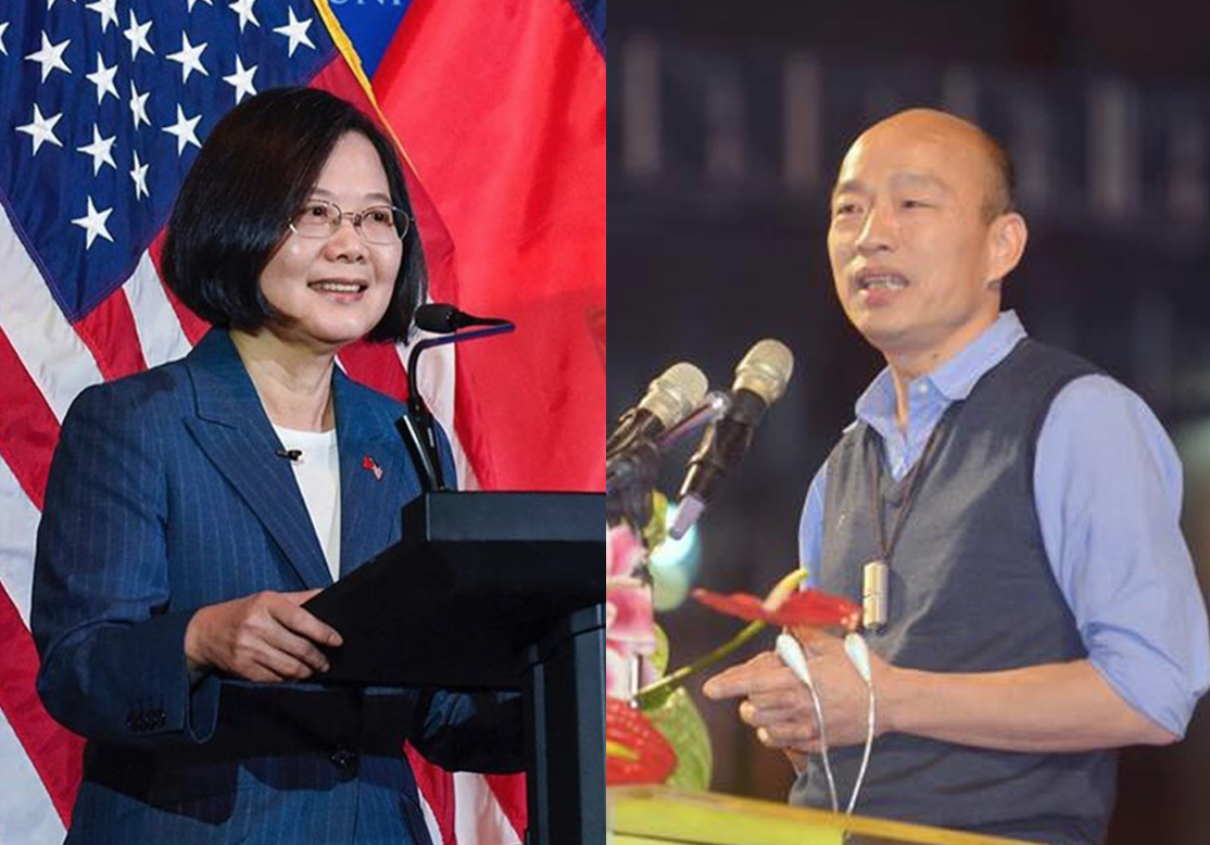 國民黨總統初選結果昨天出爐，由高雄市長韓國瑜披袍上陣，將與尋求連任的總統蔡英文對決。 圖：新頭殼合成照