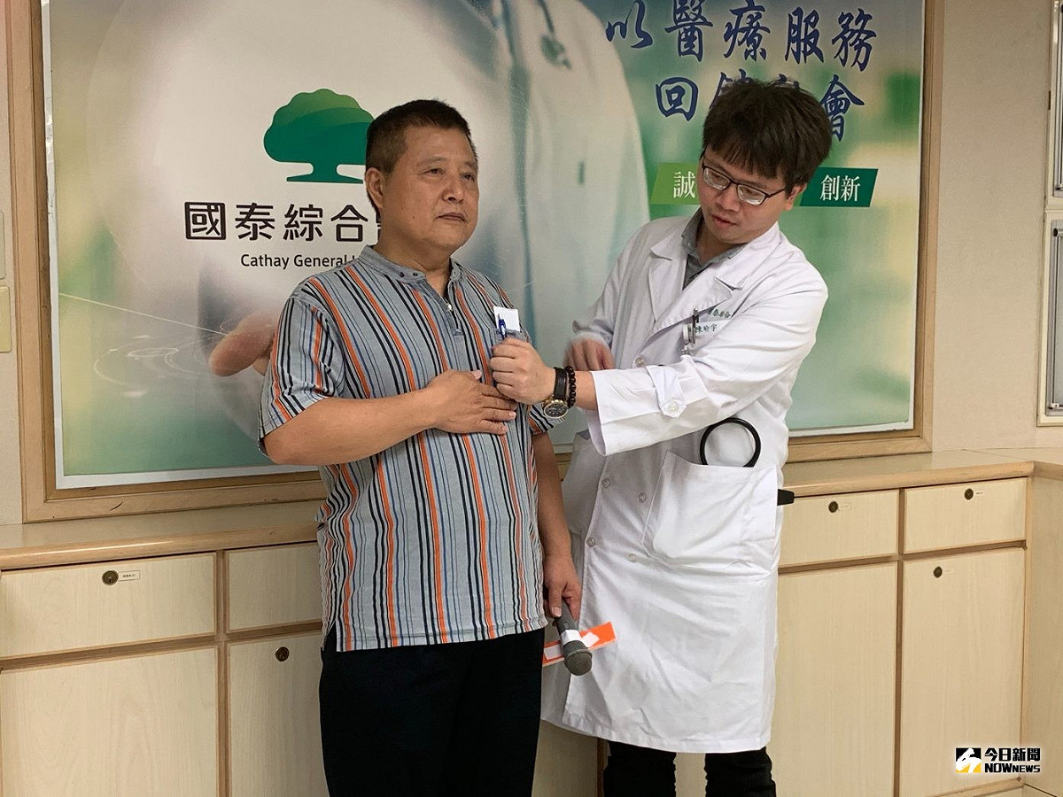 陳先生長期上腹部悶痛，就醫檢查後竟發現是3條冠狀動脈血管阻塞。 圖／記者汪瑋琪攝