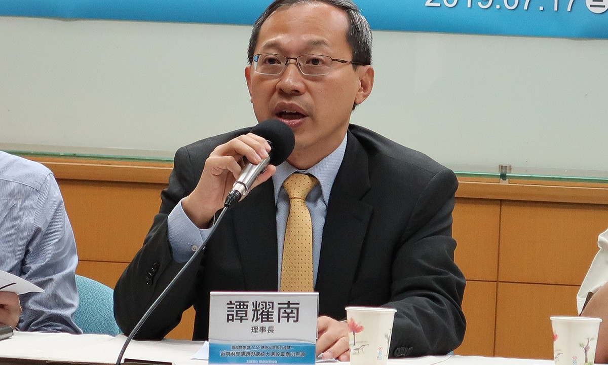 兩岸政策協會理事長譚耀南。 圖：林朝億/攝
