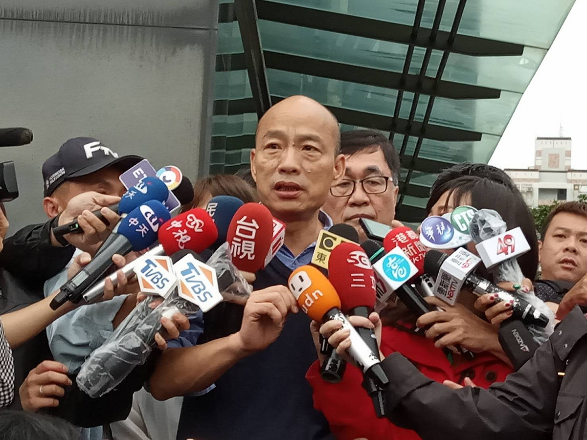 高雄市長韓國瑜表示本周末會留守高雄做防颱準備。 圖：孫家銘／攝（資料照片）