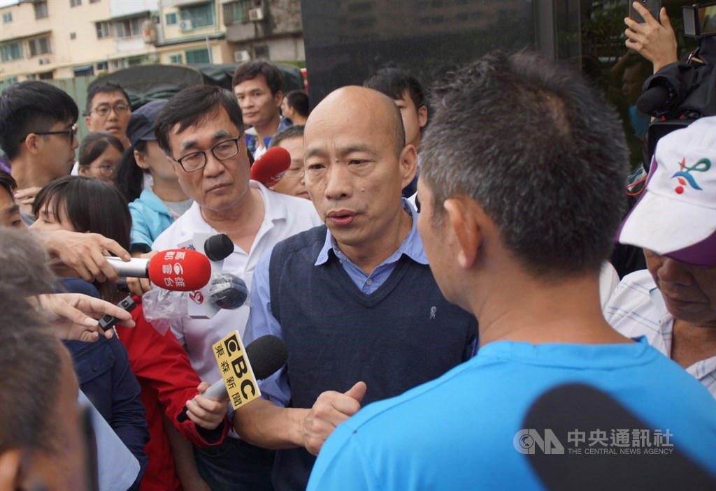 韓國瑜巡視水災受訪