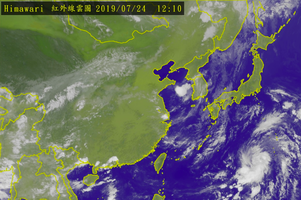 中央氣象局今（24）日表示，位在日本南方海面熱帶性低氣壓，24小時內有機會發展為輕度颱風「百合」 圖：取自中央氣象局