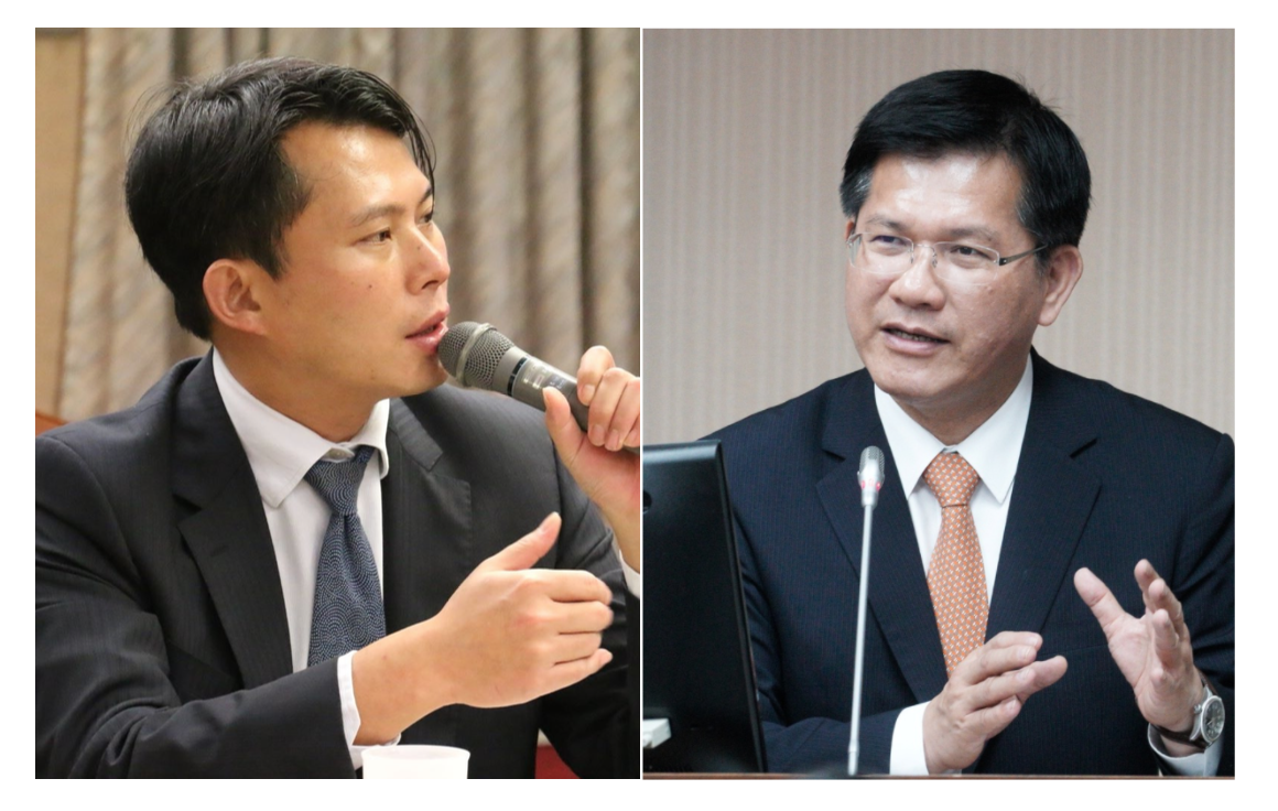 華航不願正面回應走私案，時代力量立委黃國昌（左）認為交通部應該第一時間就要發揮魄力，交通部長林佳龍（右）才隨即指派人馬前往華航總部調查。 圖：新頭殼合成